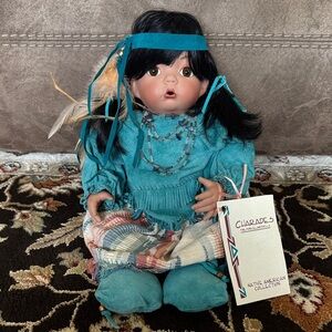 1995 Charades Fine Porcelain Doll Star Gazer Native American